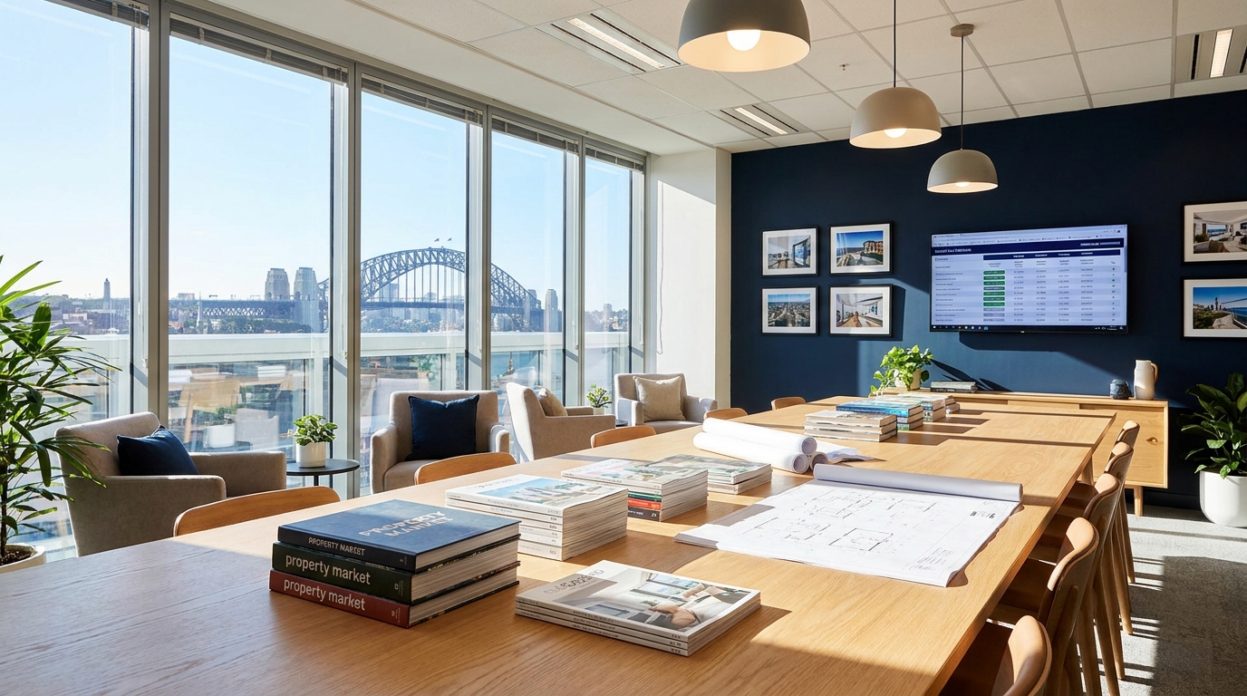 MSC Property Advisory editorial office overlooking Sydney Harbour