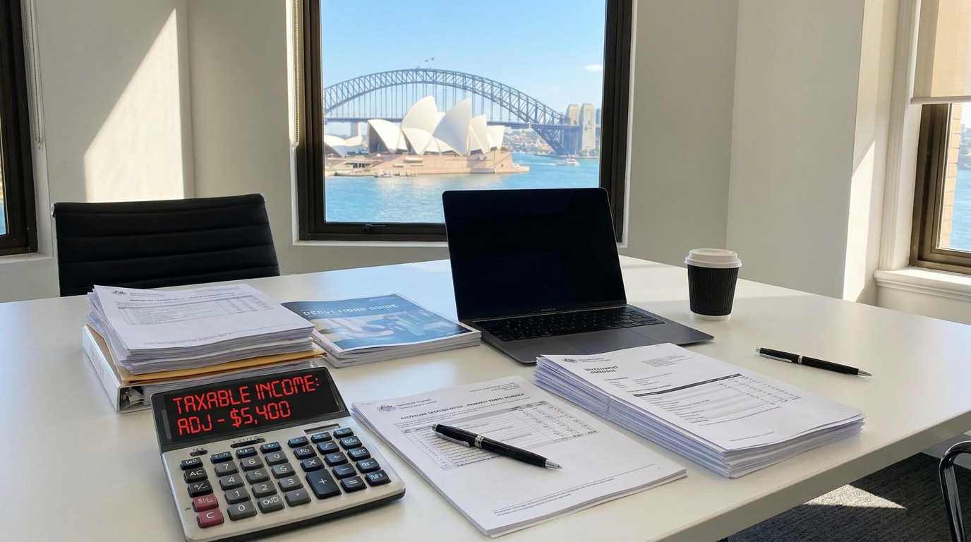 Australian tax deduction calculator and negative gearing workflow